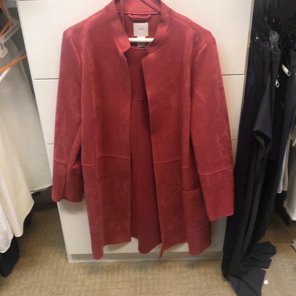 Rose colored ultra suede jacket
